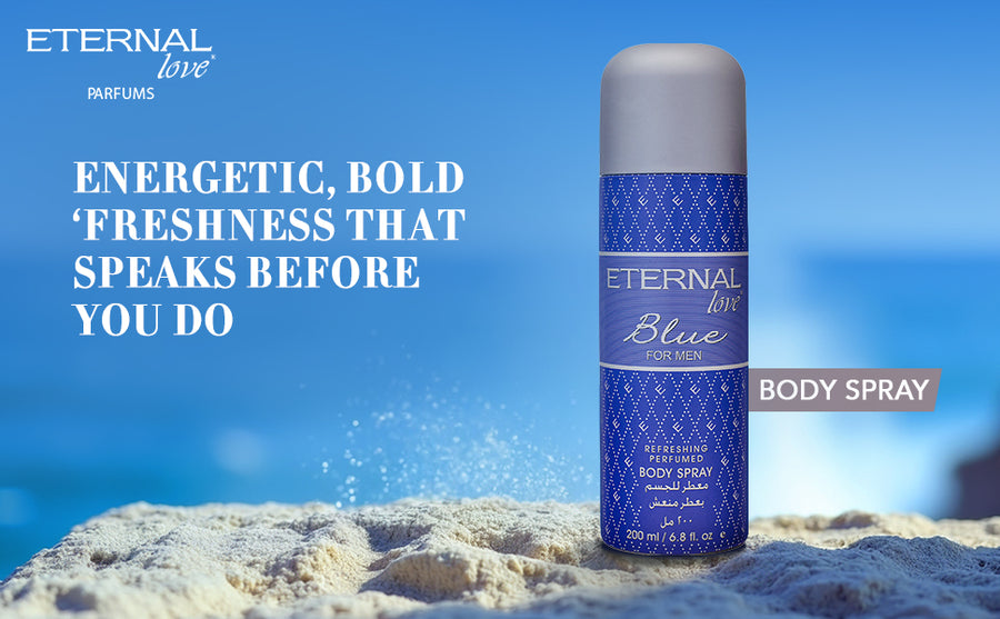 ETERNAL LOVE BODY SPRAY 200ML BLUE MEN - A+ Image 1