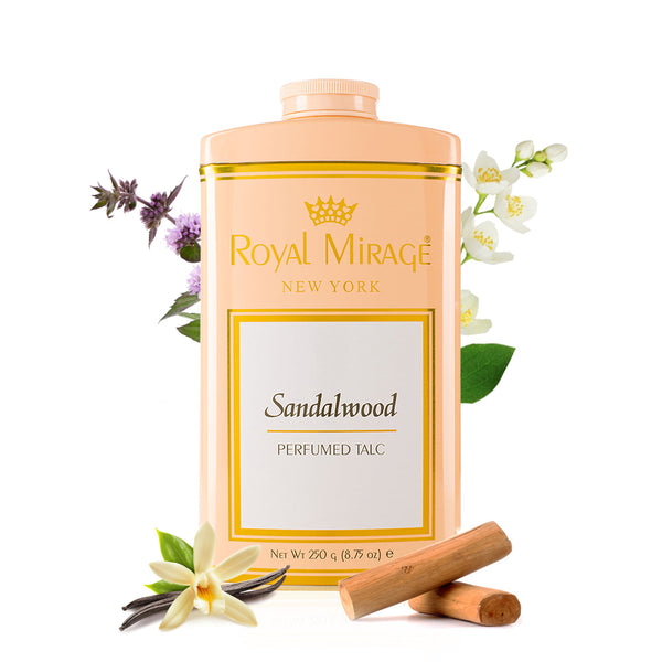 ROYAL MIRAGE TALC 250GM SANDALWOOD