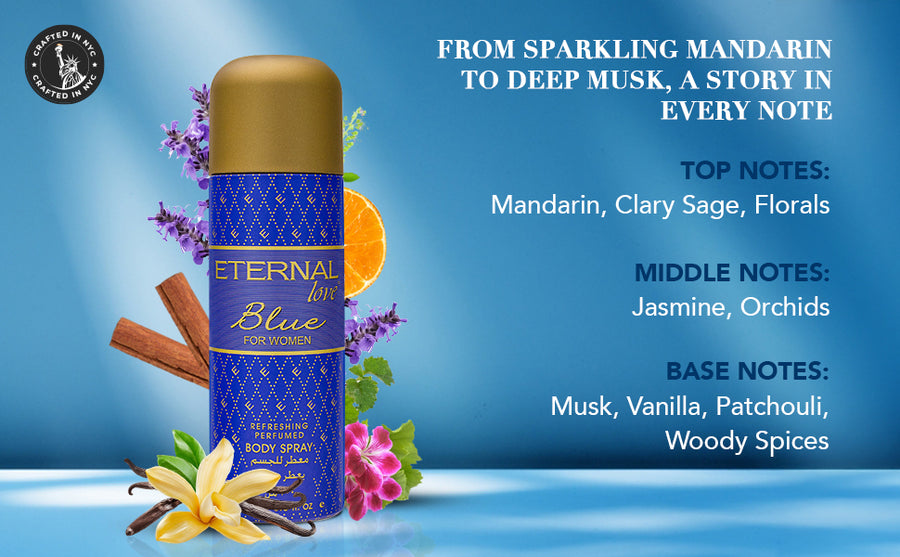 ETERNAL LOVE BODY SPRAY 200ML BLUE WOMEN - A+ Image 3