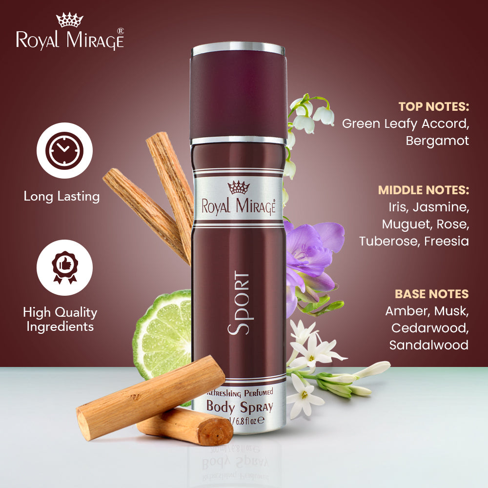 Royal Mirage Classics Sport Body Spray Unisex 200ml