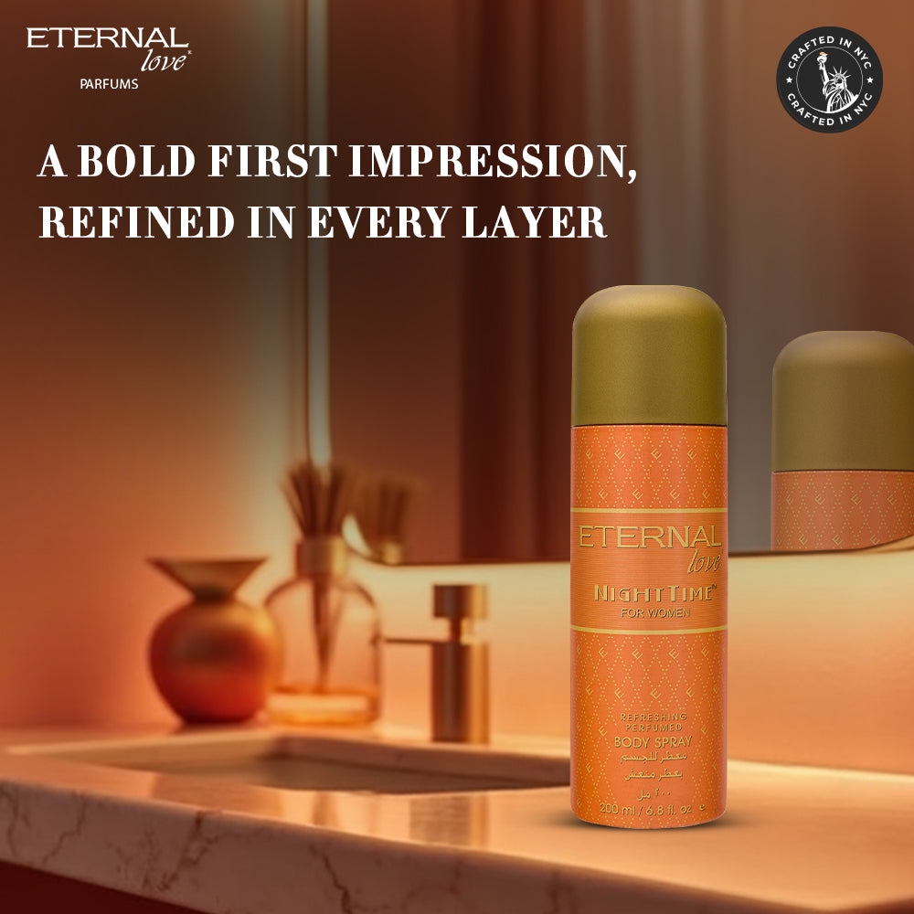 ETERNAL LOVE BODY SPRAY 200ML NIGHT TIME WOMEN