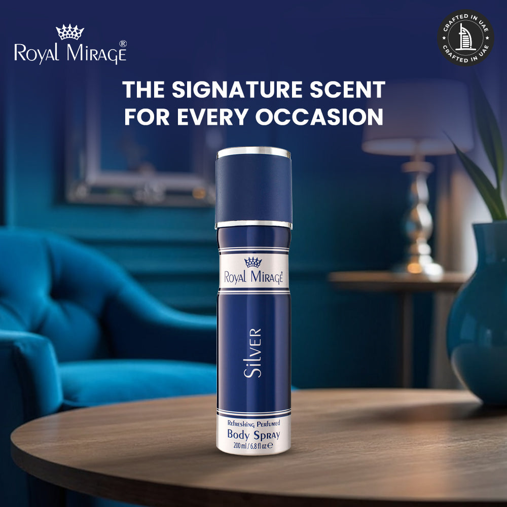 Royal Mirage Classics Silver Body Spray Unisex 200ml