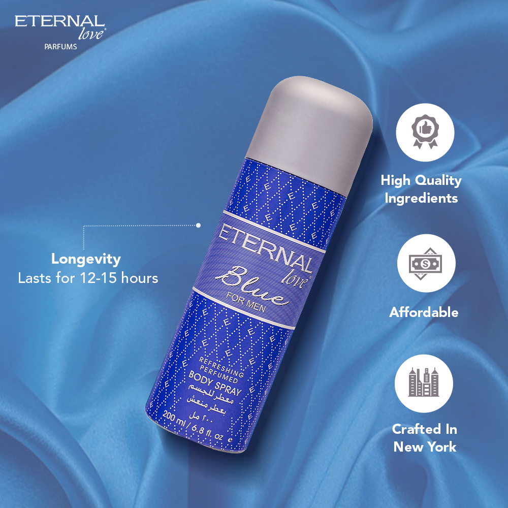 ETERNAL LOVE BODY SPRAY 200ML BLUE MEN