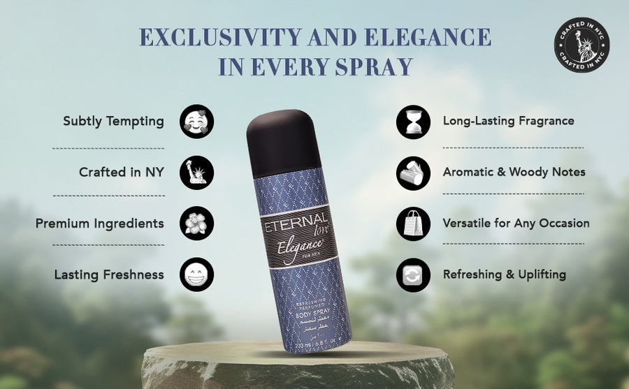 ETERNAL LOVE BODY SPRAY 200ML ELEGANCE MEN - A+ Image 4