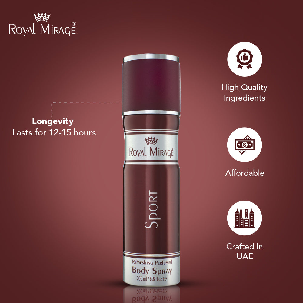 Royal Mirage Classics Sport Body Spray Unisex 200ml