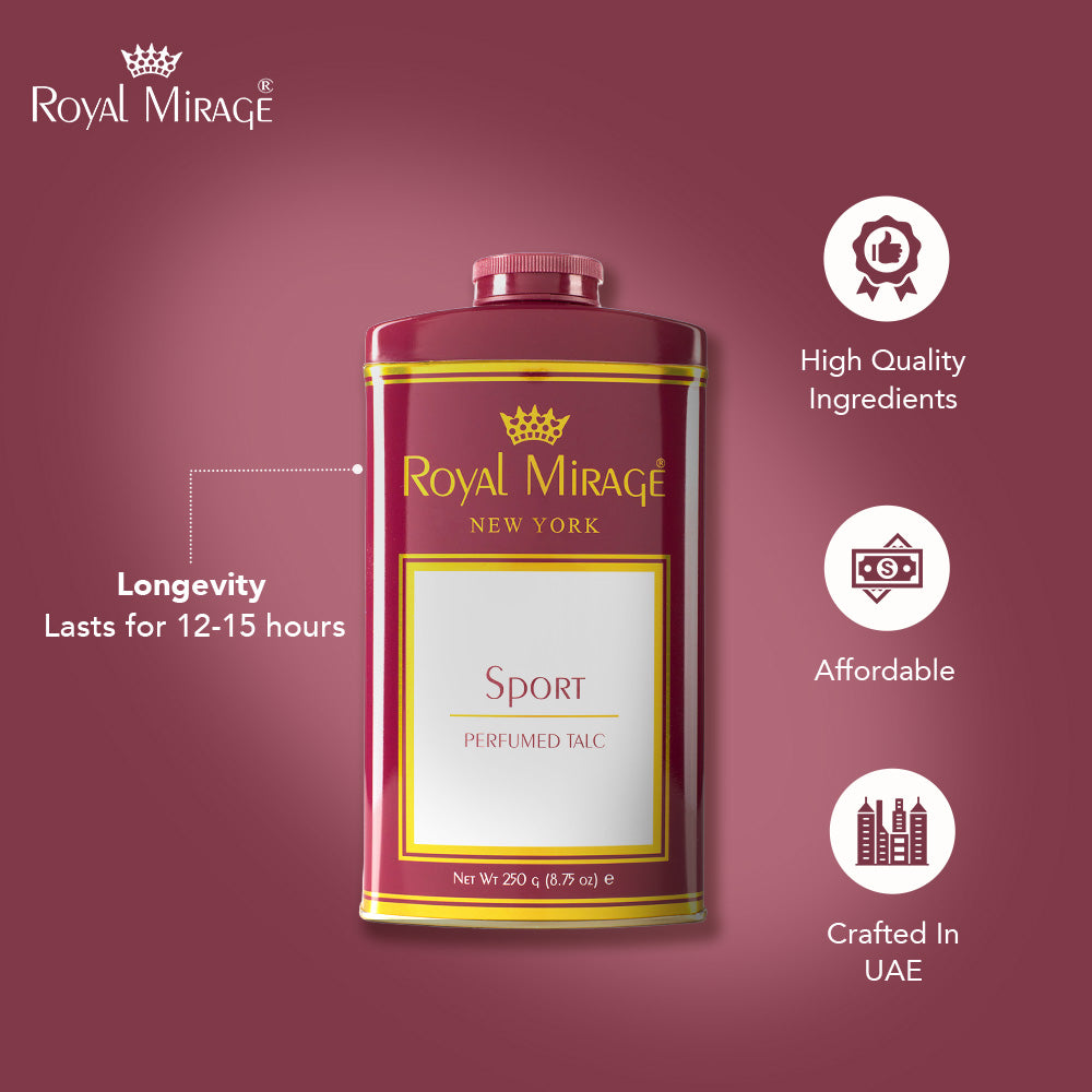 ROYAL MIRAGE TALC 250GM SPORT