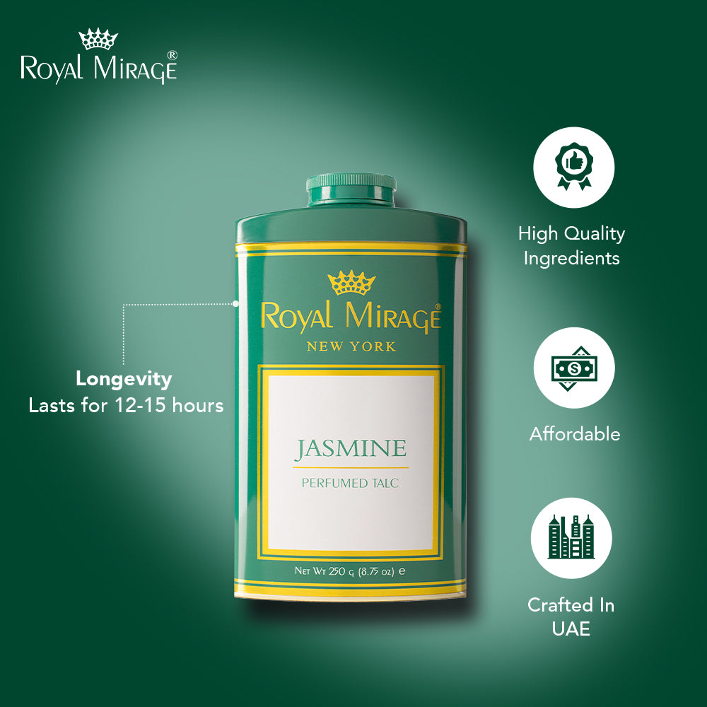 ROYAL MIRAGE TALC 250GM JASMINE