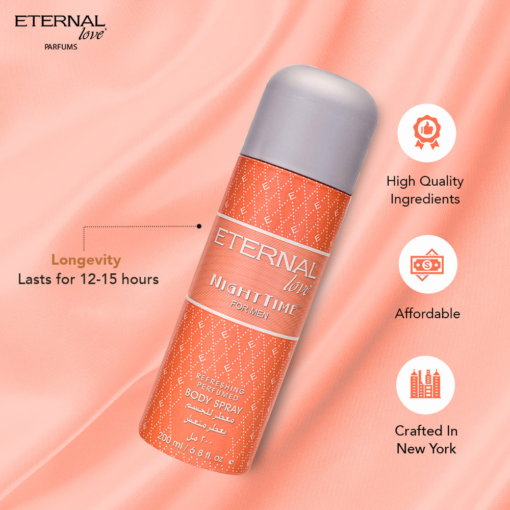 ETERNAL LOVE BODY SPRAY 200ML NIGHT TIME MEN