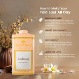 ROYAL MIRAGE TALC 250GM SANDALWOOD - Image 6