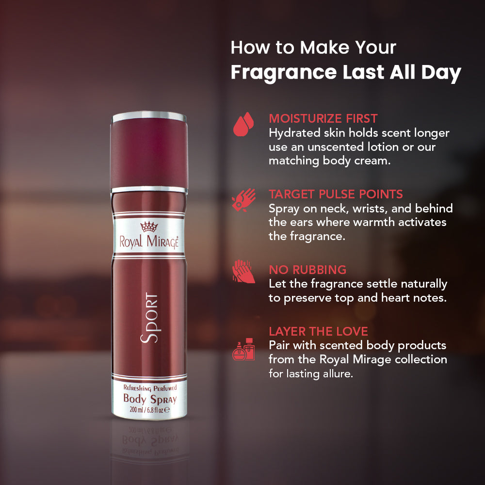 Royal Mirage Classics Sport Body Spray Unisex 200ml