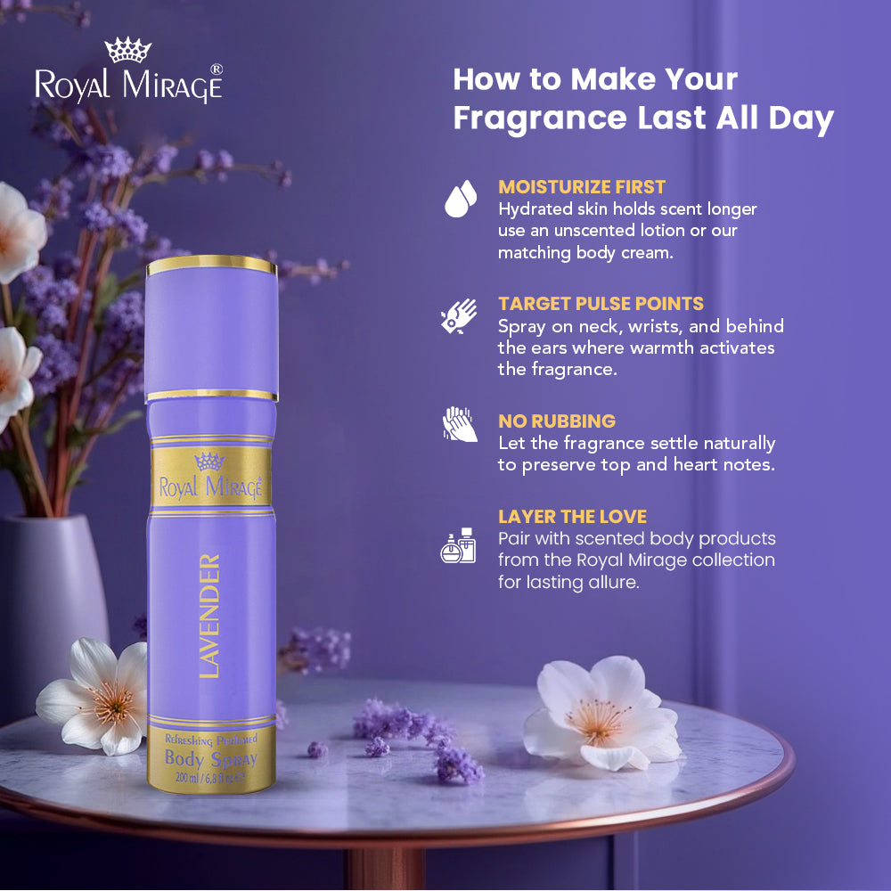 ROYAL MIRAGE TALC 250GM LAVENDER