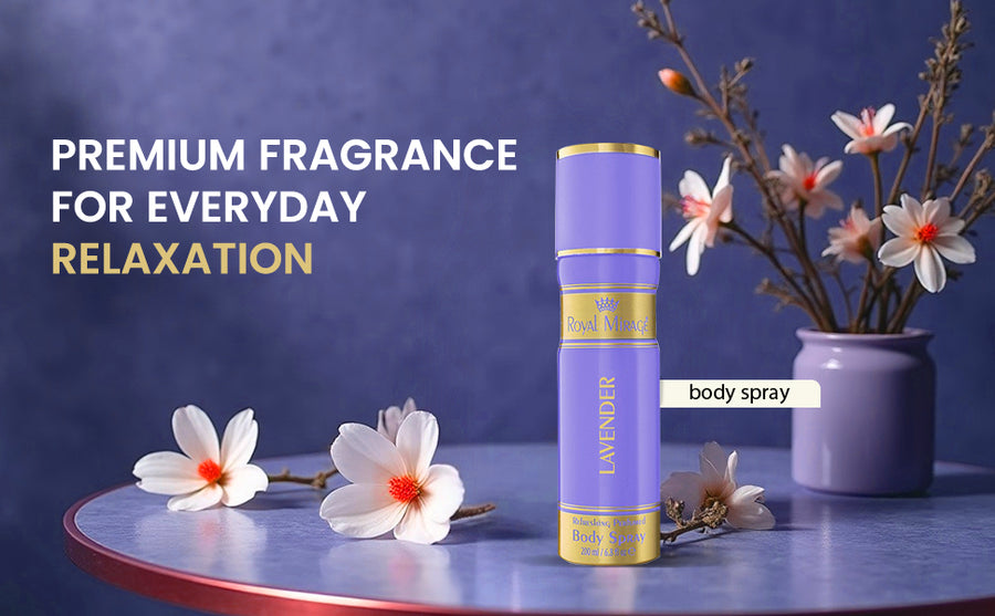 ROYAL MIRAGE BODY SPRAY 200ML LAVENDER - A+ Image 1
