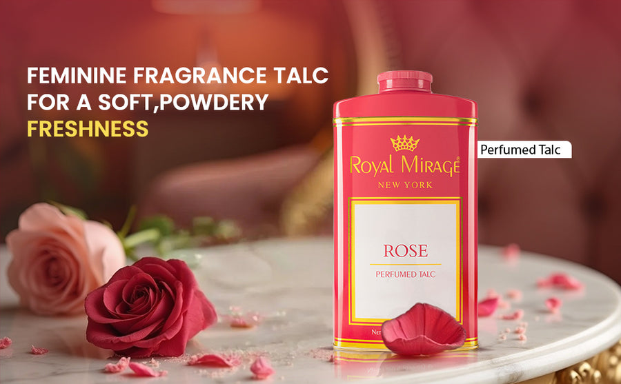 ROYAL MIRAGE TALC 250GM ROSE - A+ Image 1