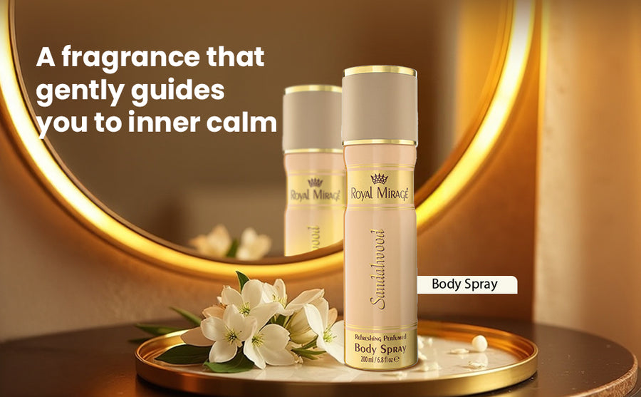 ROYAL MIRAGE BODY SPRAY 200ML SANDALWOOD - A+ Image 1