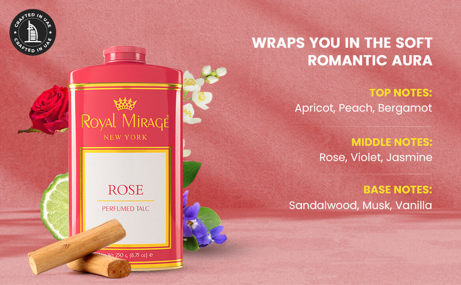 ROYAL MIRAGE TALC 250GM ROSE - A+ Image 2