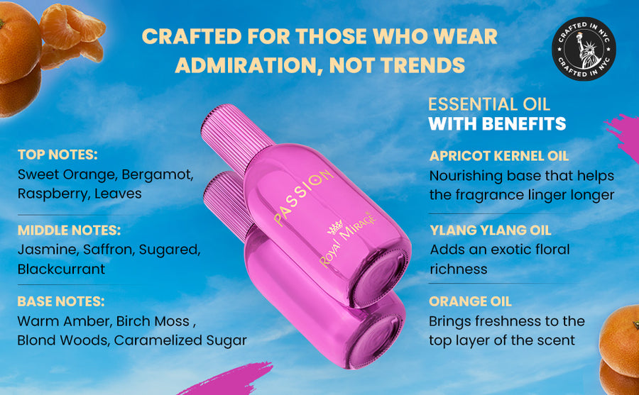 ROYAL MIRAGE EDT 100ml METALLIC in PLEXI CASE - PASSION - A+ Image 2