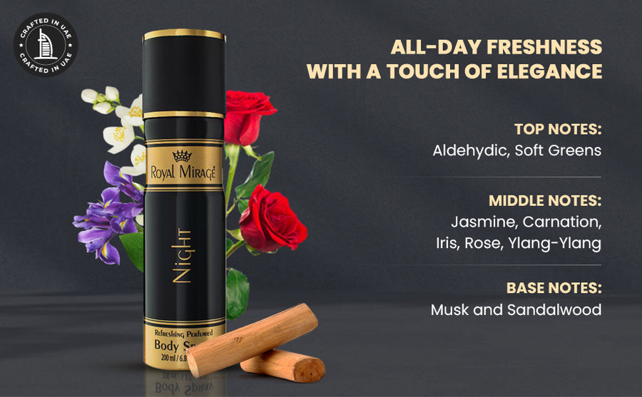 ROYAL MIRAGE BODY SPRAY 200ML NIGHT - A+ Image 2