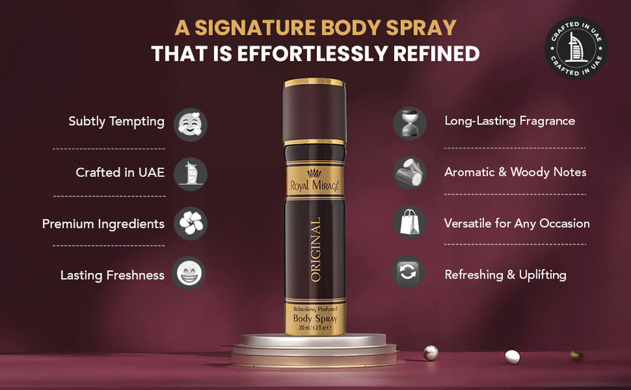 ROYAL MIRAGE BODY SPRAY 200ML ORIGINAL - A+ Image 3
