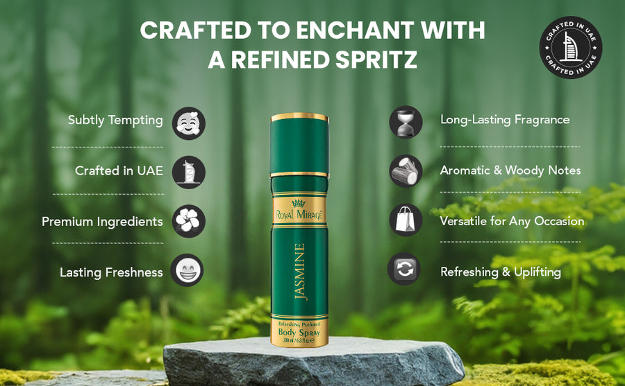 ROYAL MIRAGE BODY SPRAY 200ML JASMINE - A+ Image 4