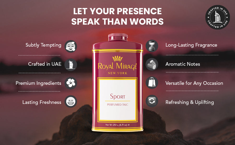 ROYAL MIRAGE TALC 250GM SPORT - A+ Image 4