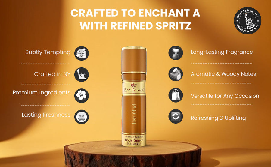 ROYAL MIRAGE BODY SPRAY 200ML JUST OUD - A+ Image 4